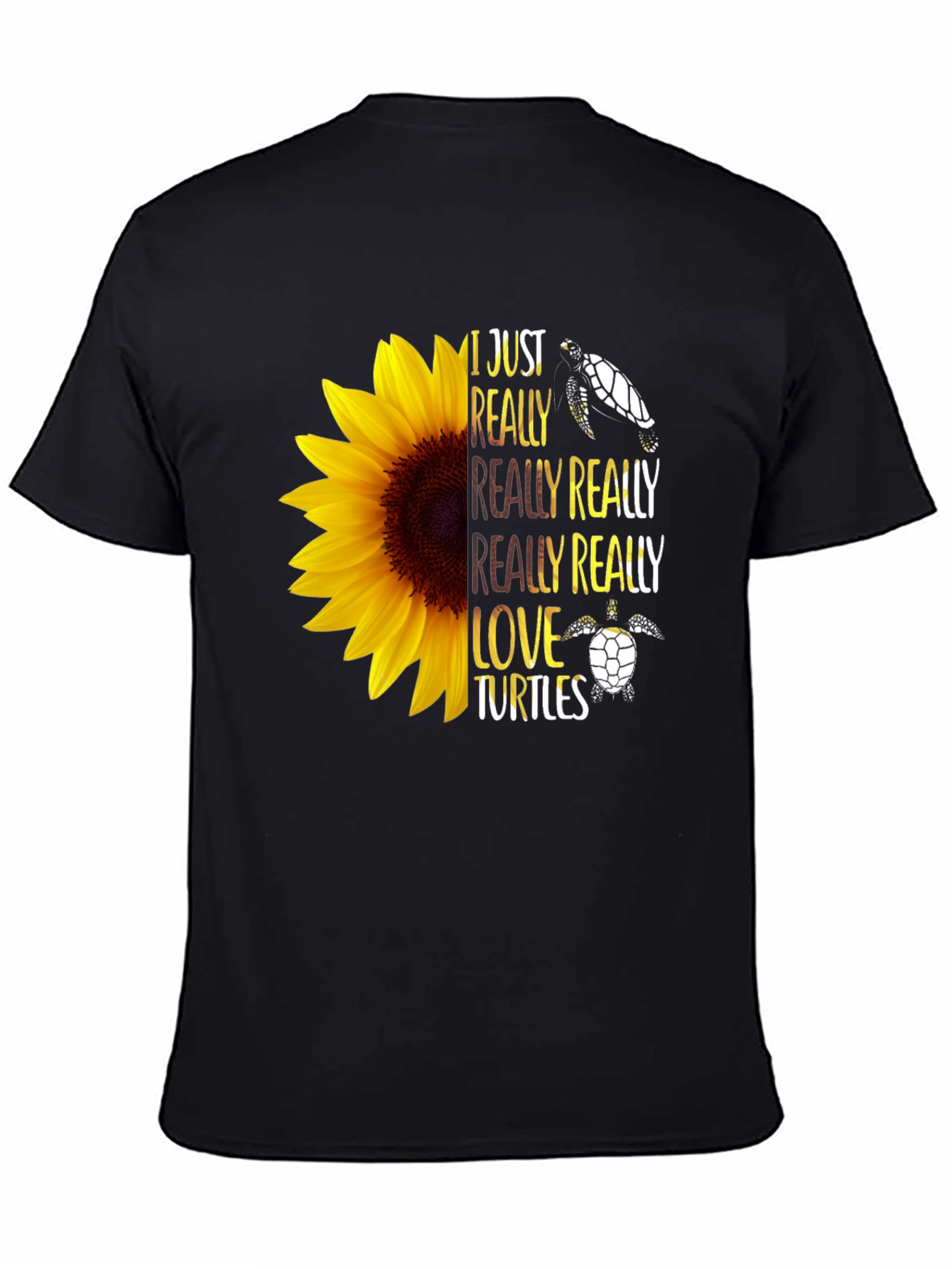 Sunflower Turtle Lover Graphic Tee