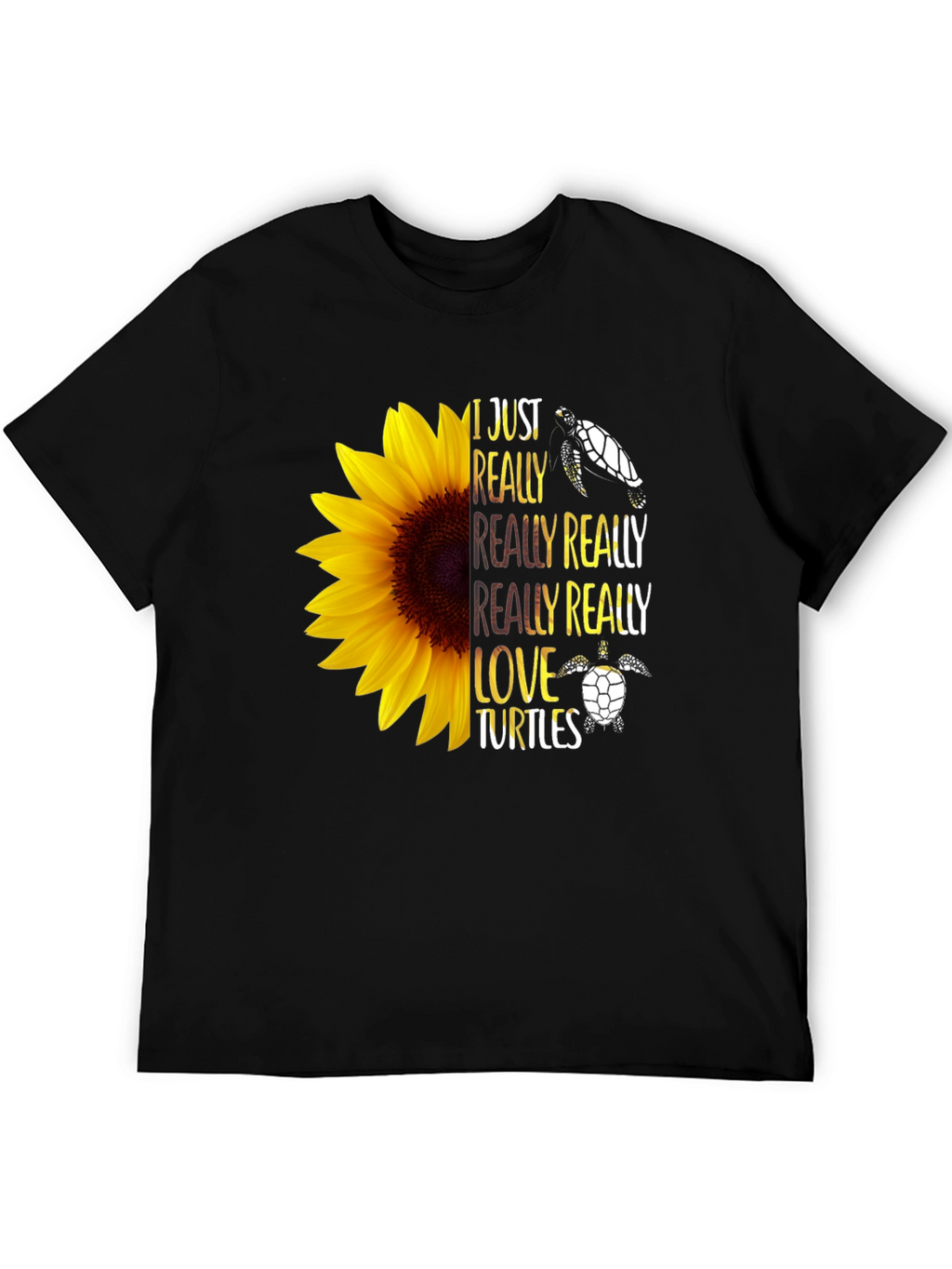 Sunflower Turtle Lover Graphic Tee