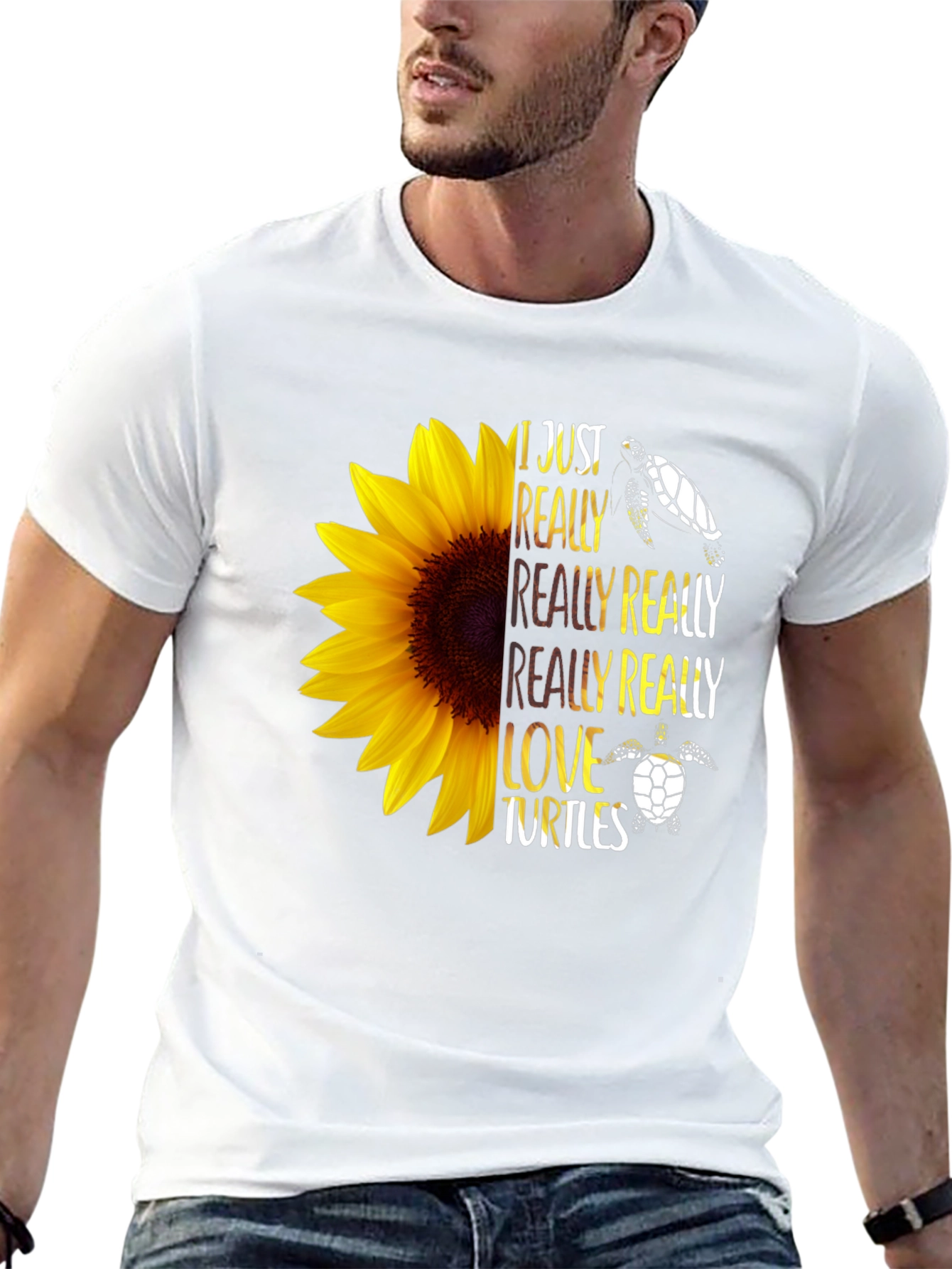 Sunflower Turtle Lover Graphic Tee