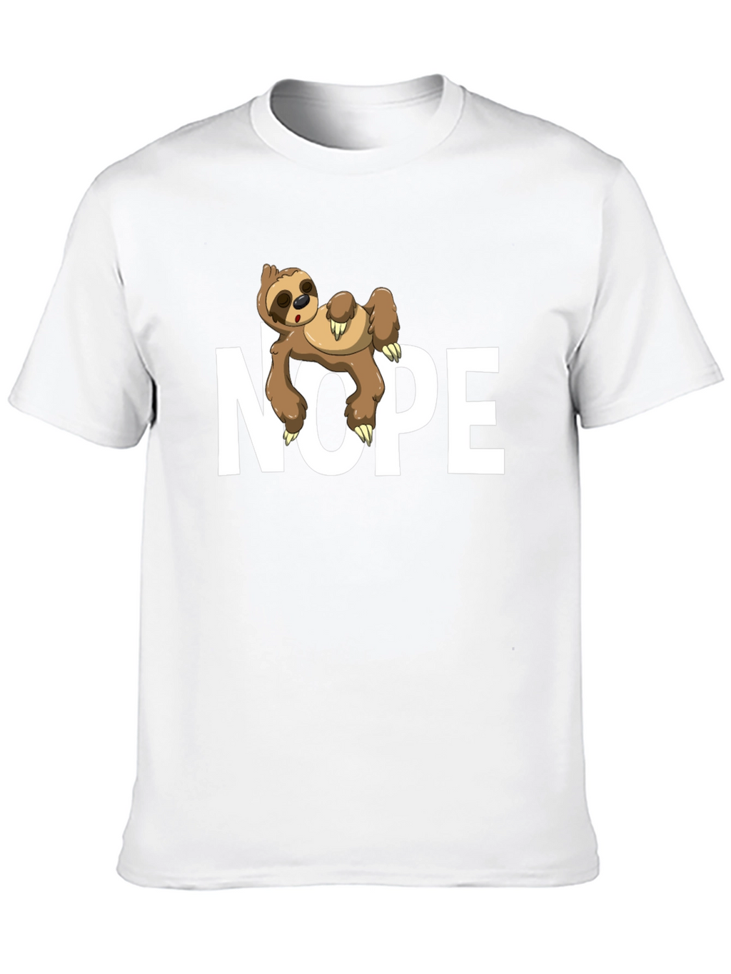 Nope Sloth Graphic T-Shirt - Lazy Day Comfort