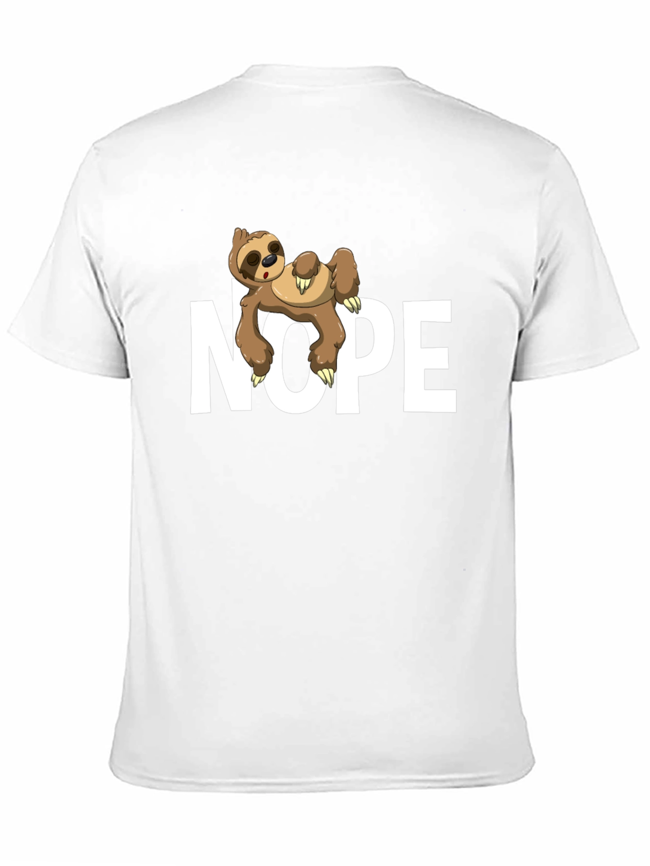 Nope Sloth Graphic T-Shirt - Lazy Day Comfort