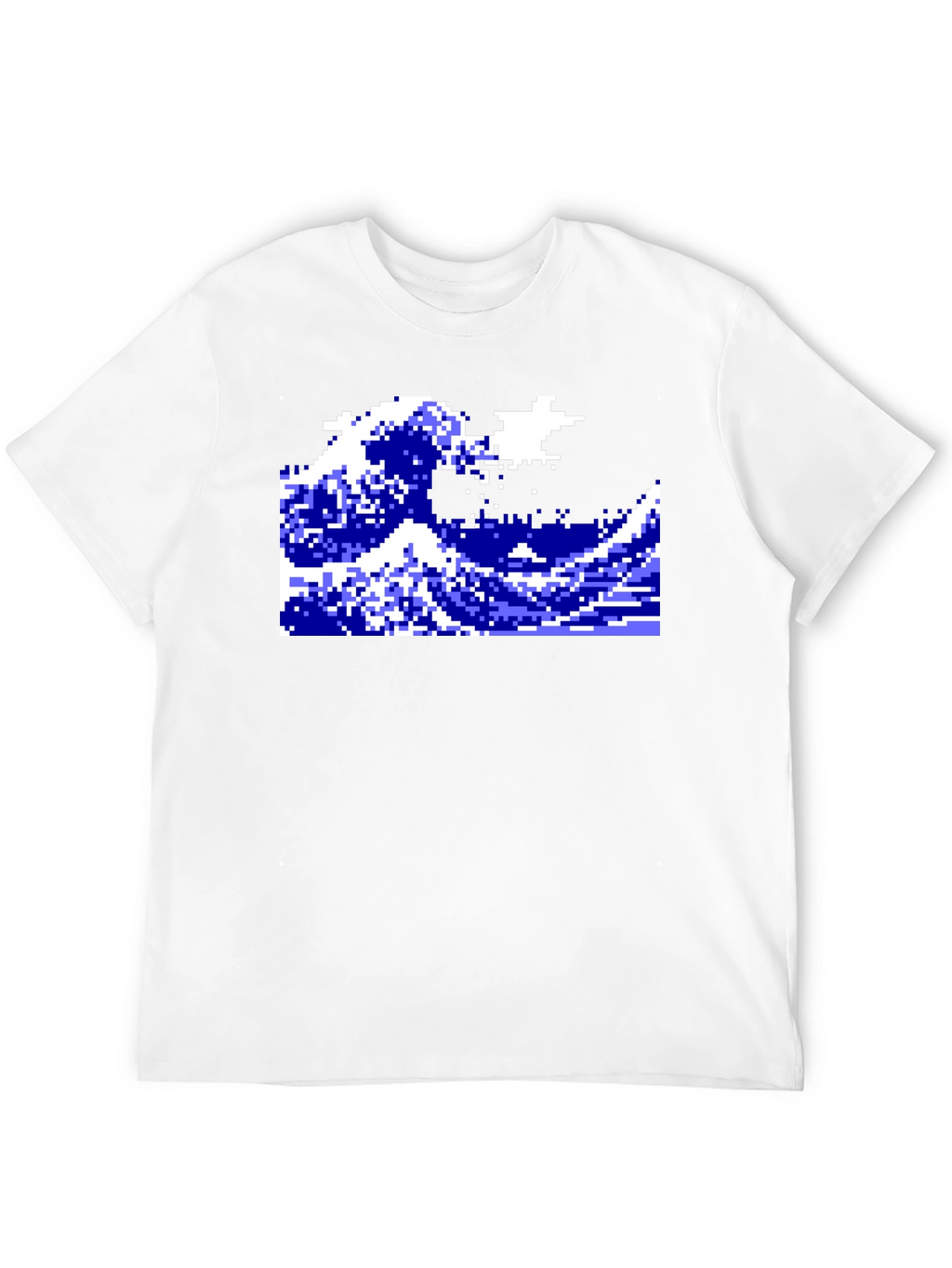 Retro Pixel Wave Graphic T-Shirt