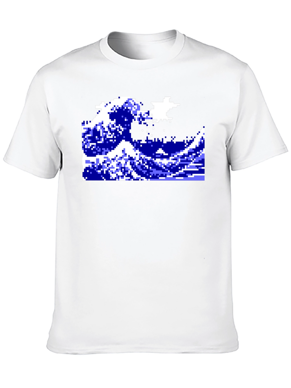 Retro Pixel Wave Graphic T-Shirt