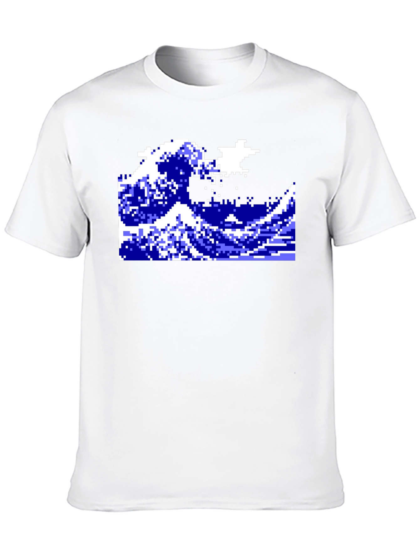 Retro Pixel Wave Graphic T-Shirt