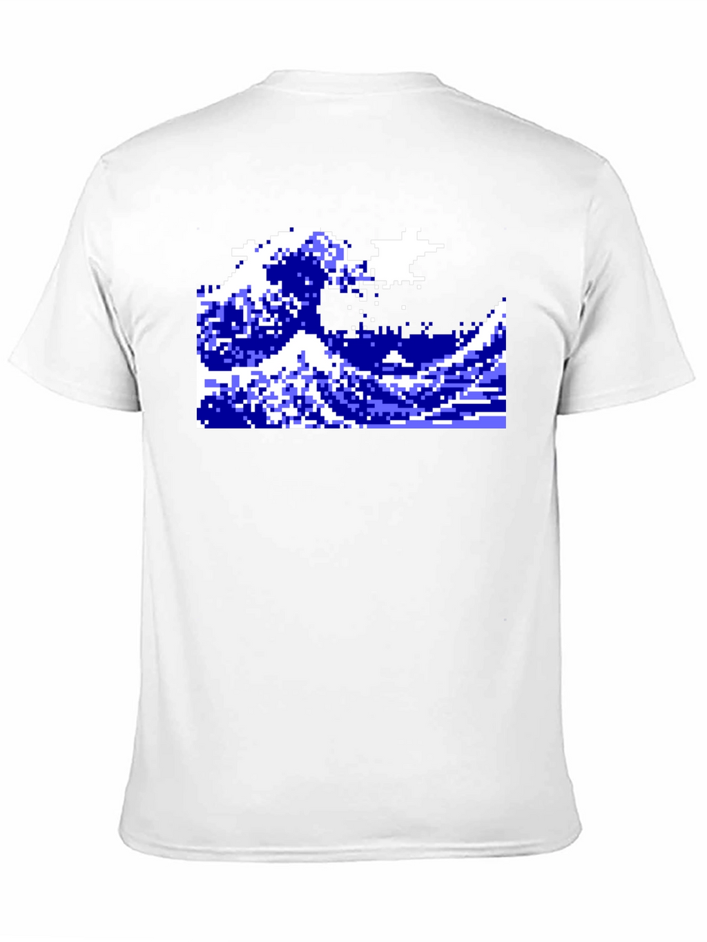 Retro Pixel Wave Graphic T-Shirt