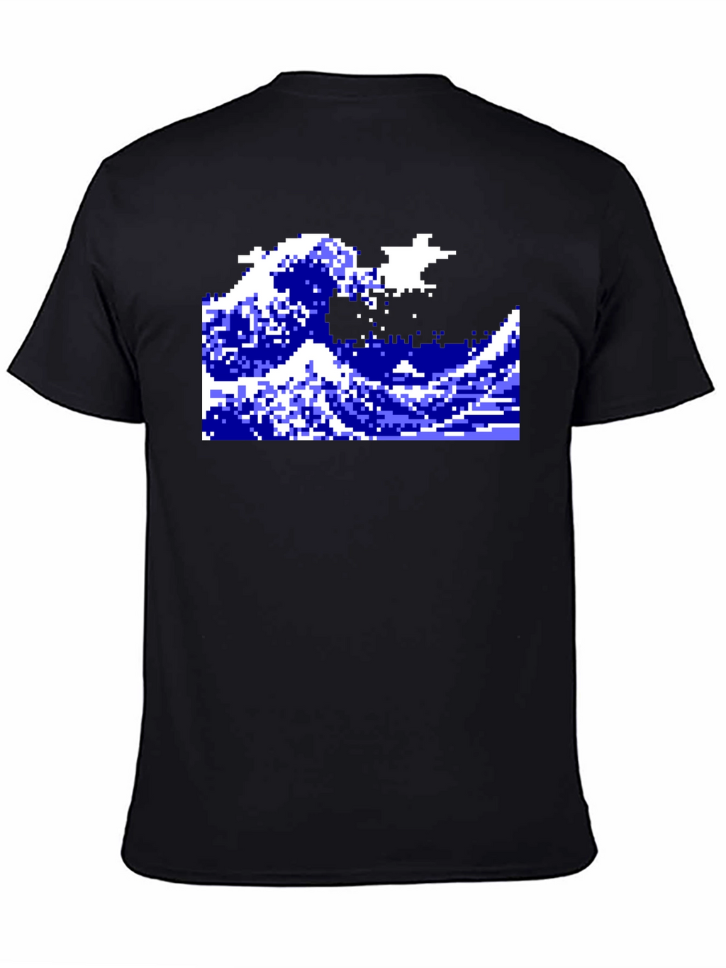 Retro Pixel Wave Graphic T-Shirt