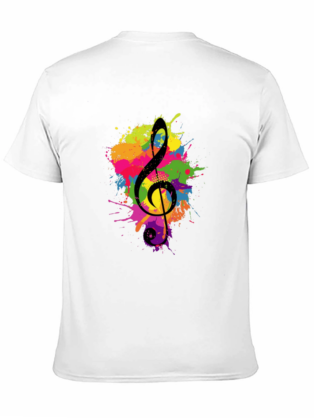 Treble Clef Splash Graphic Black T-Shirt