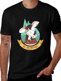 Festive Cow T-Shirt: Joy Love & Peace