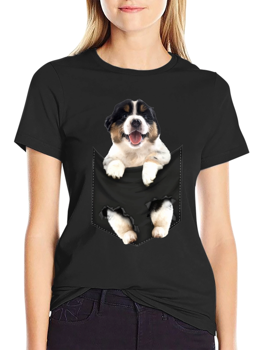 Puppy in Pocket Graphic Tee