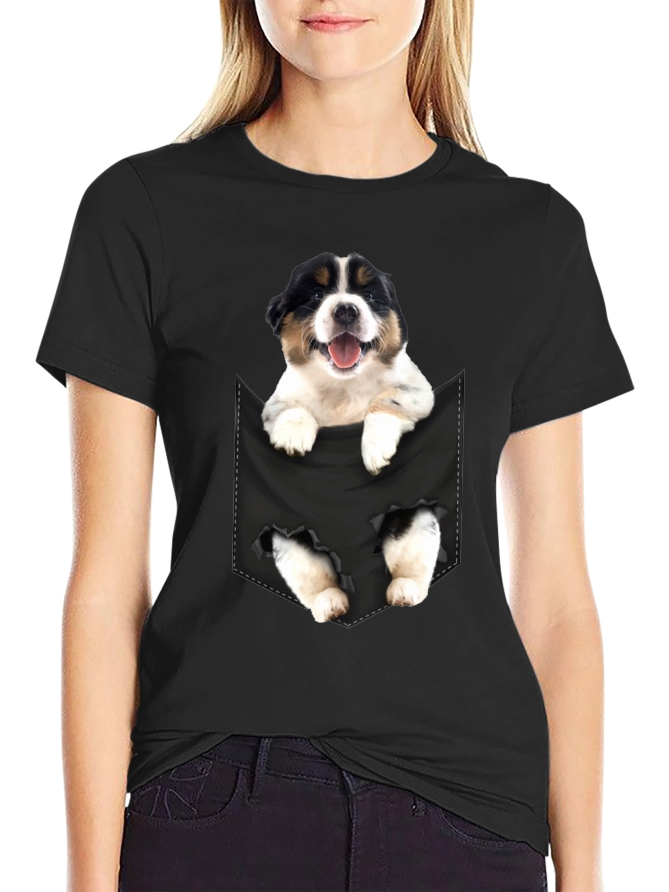 Puppy in Pocket Graphic Tee