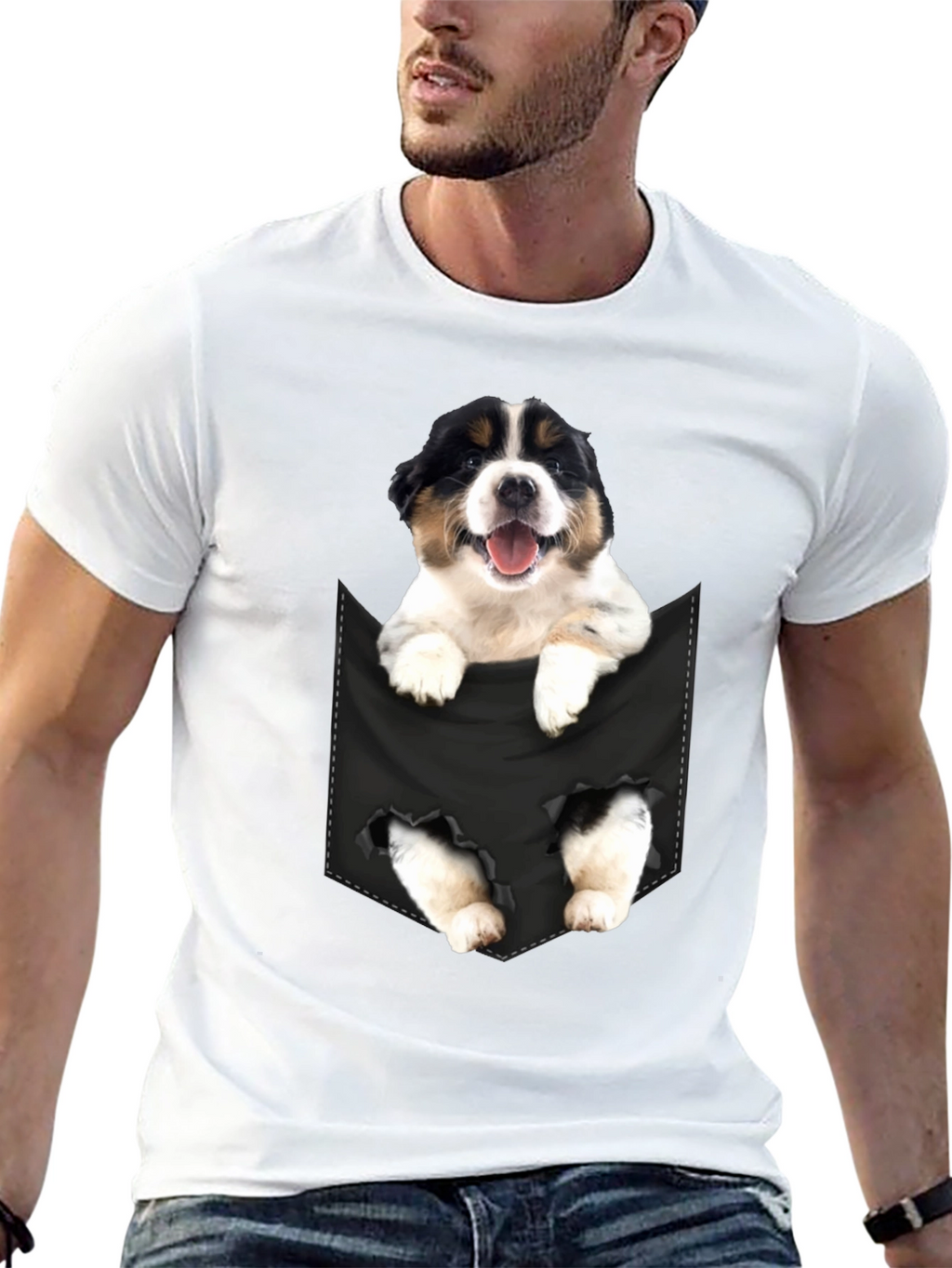 Puppy in Pocket Graphic Tee
