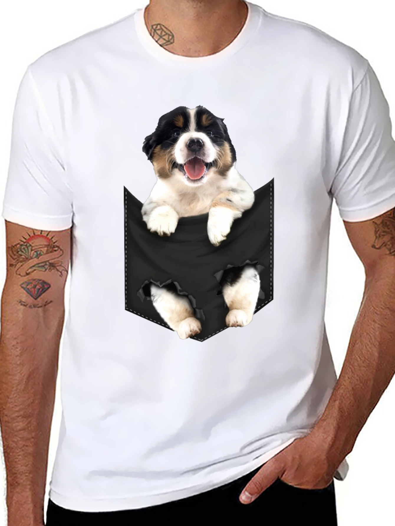 Puppy in Pocket Graphic Tee