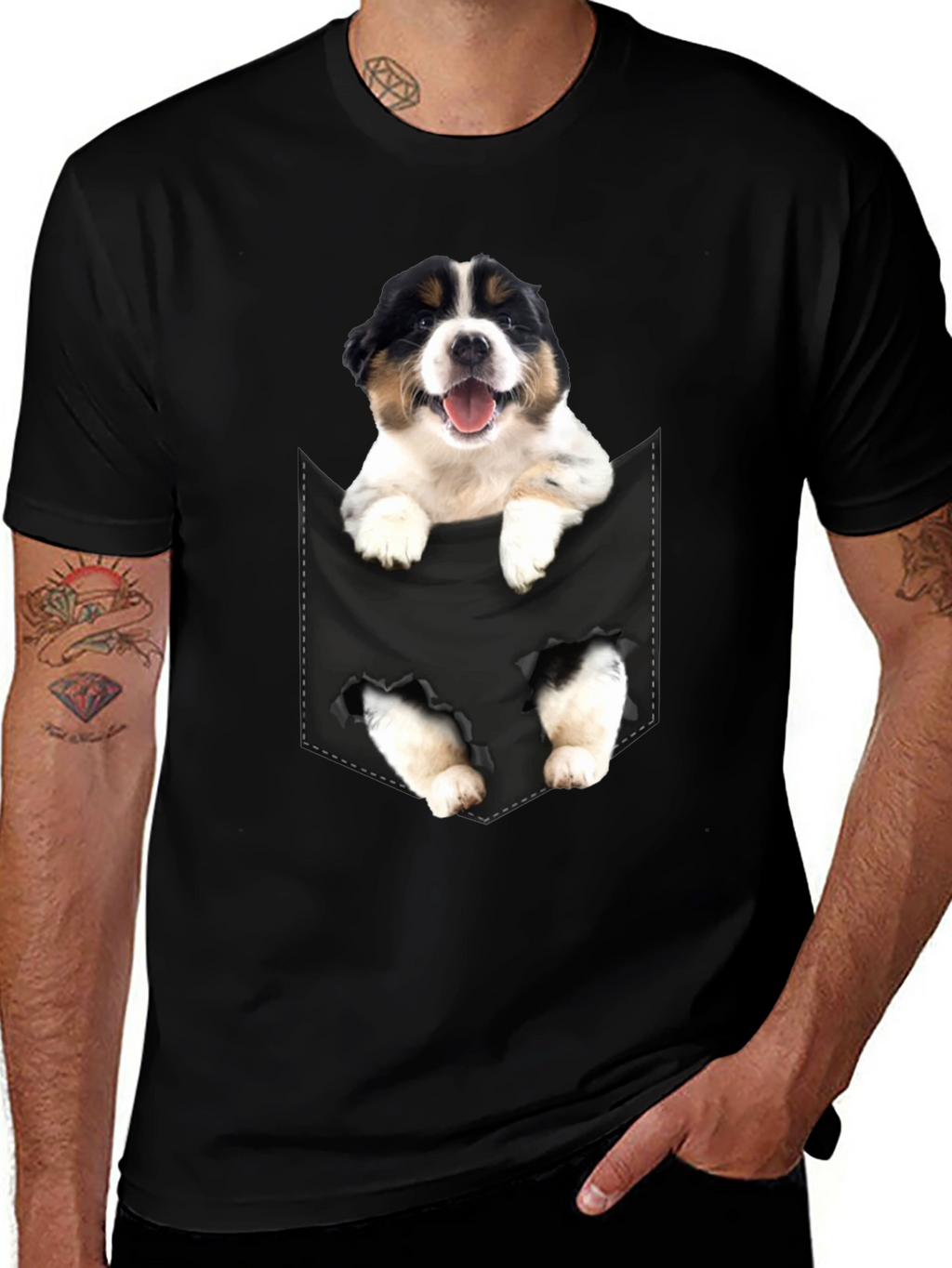 Puppy in Pocket Graphic Tee