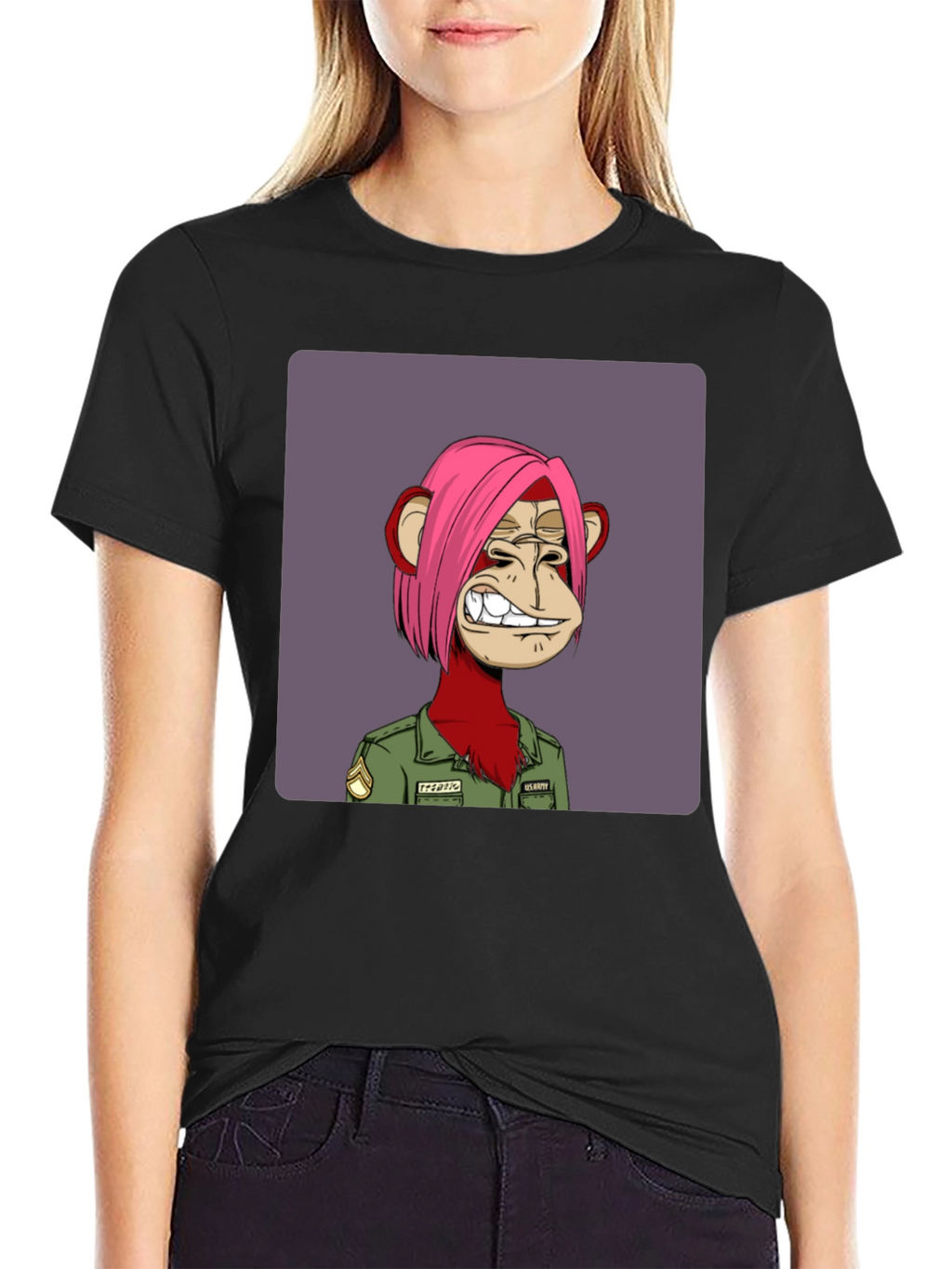 Bored Ape Army NFT Graphic Tee - Black