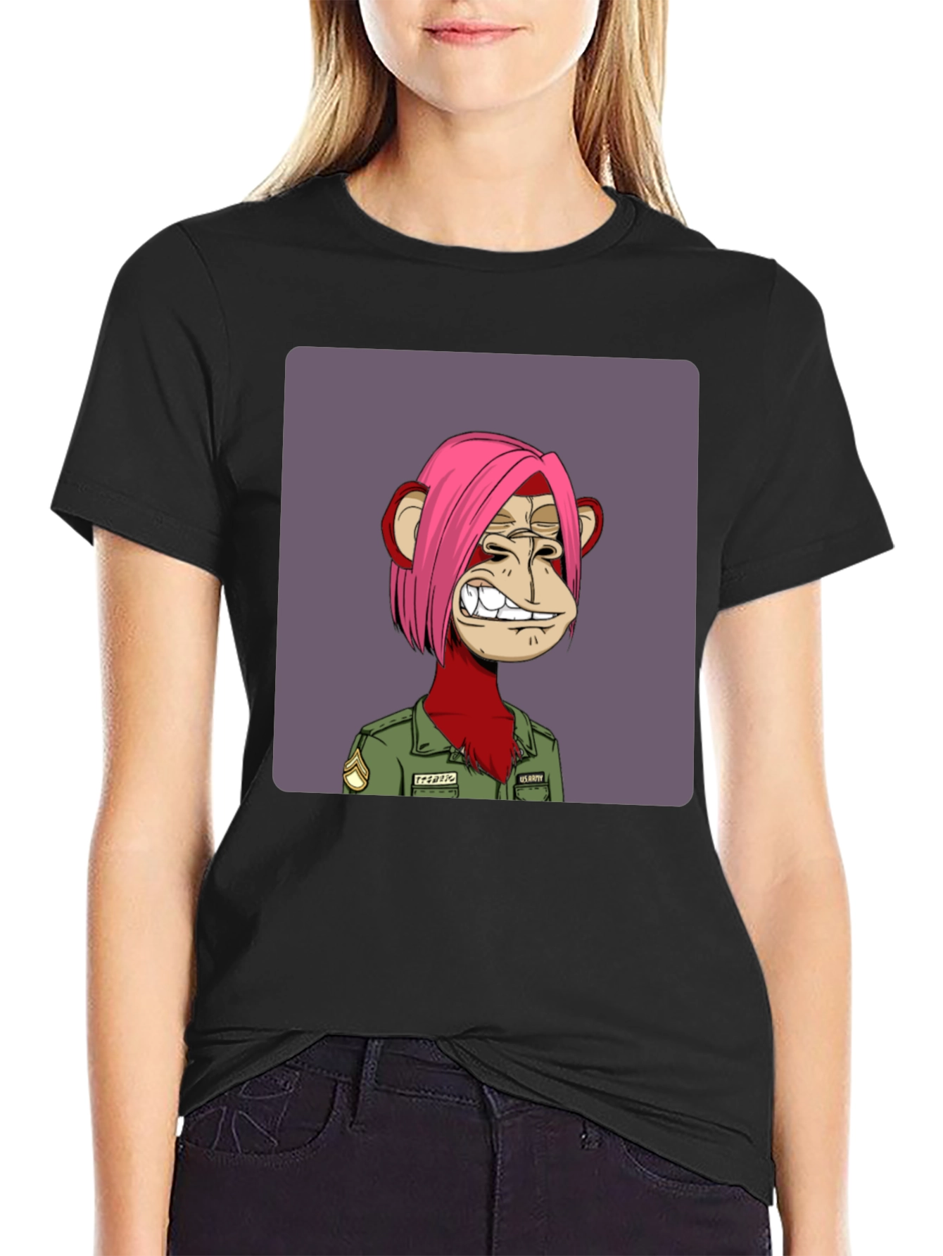 Bored Ape Army NFT Graphic Tee - Black