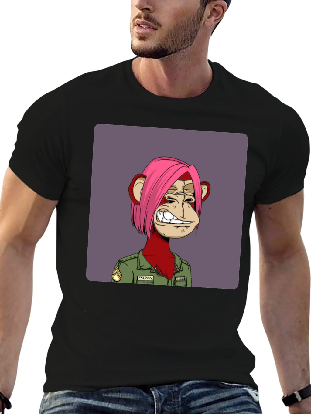 Bored Ape Army NFT Graphic Tee - Black
