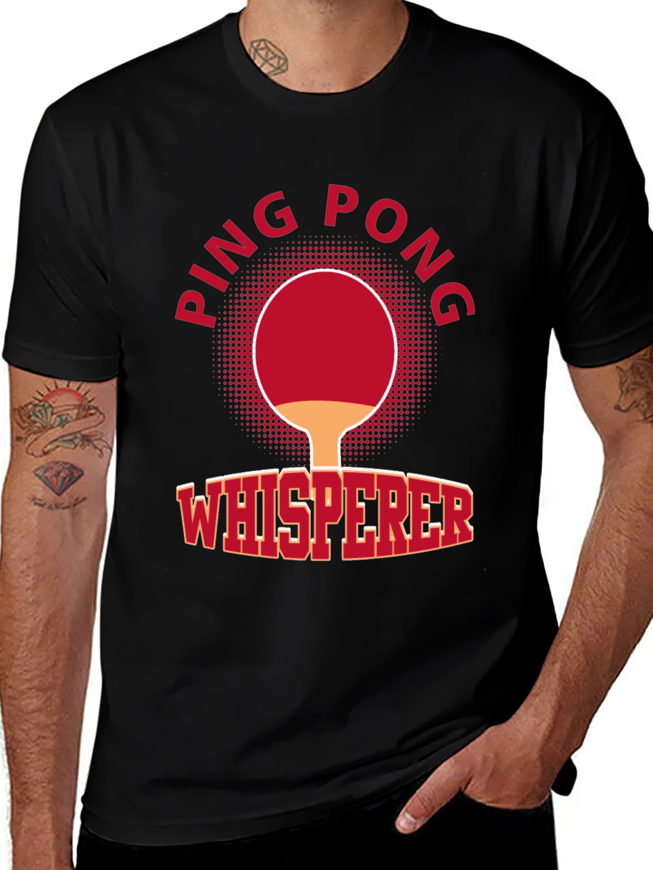 Ping Pong Whisperer Graphic Tee - Table Tennis Fan Shirt