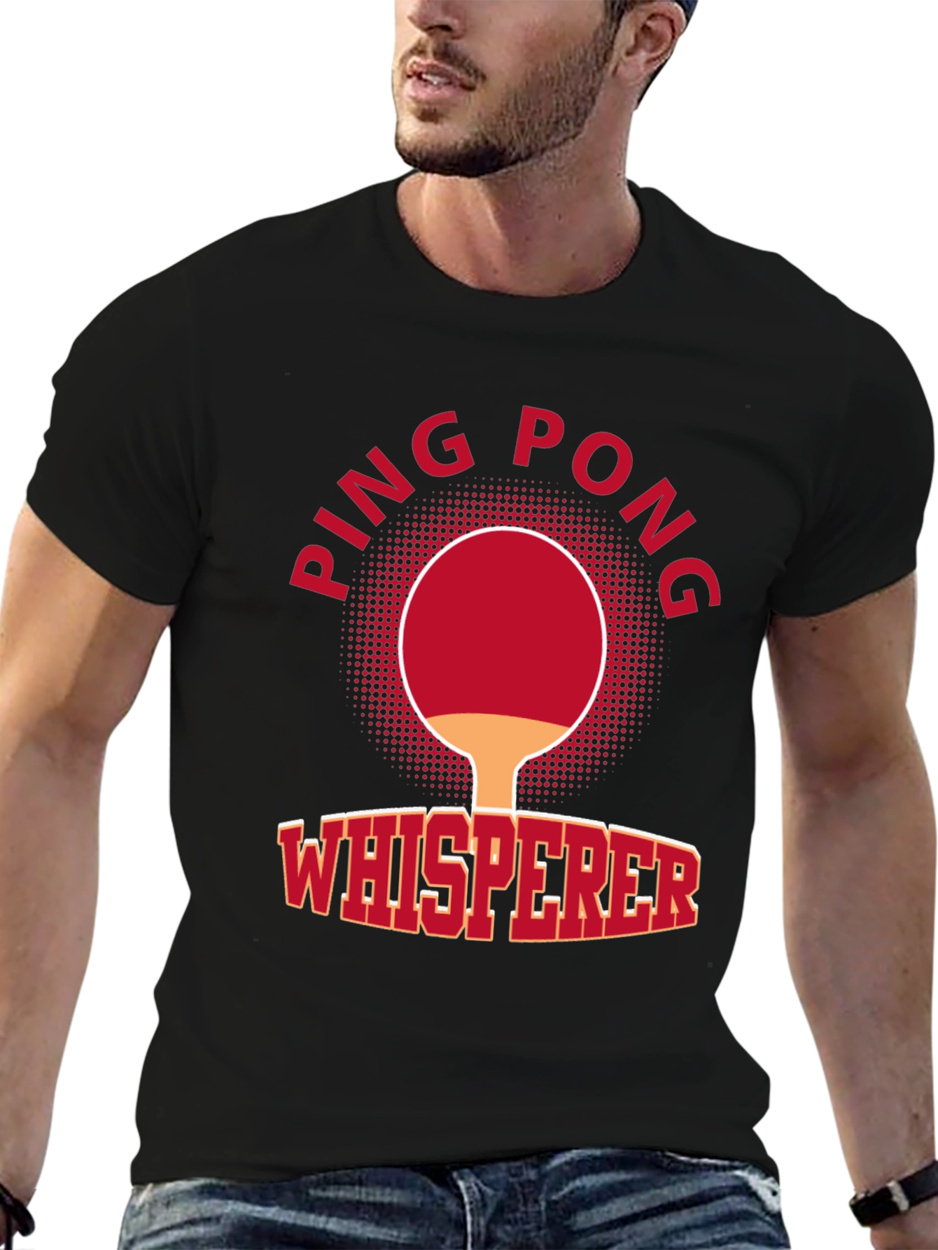 Ping Pong Whisperer Graphic Tee - Table Tennis Fan Shirt