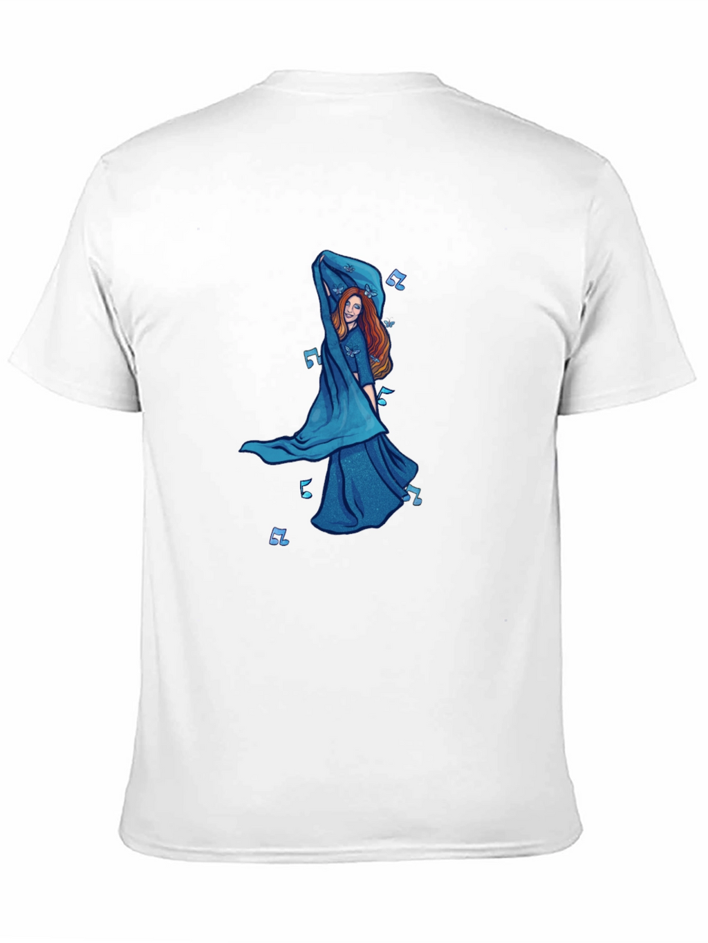 Black T-Shirt with Dancing Woman Graphic