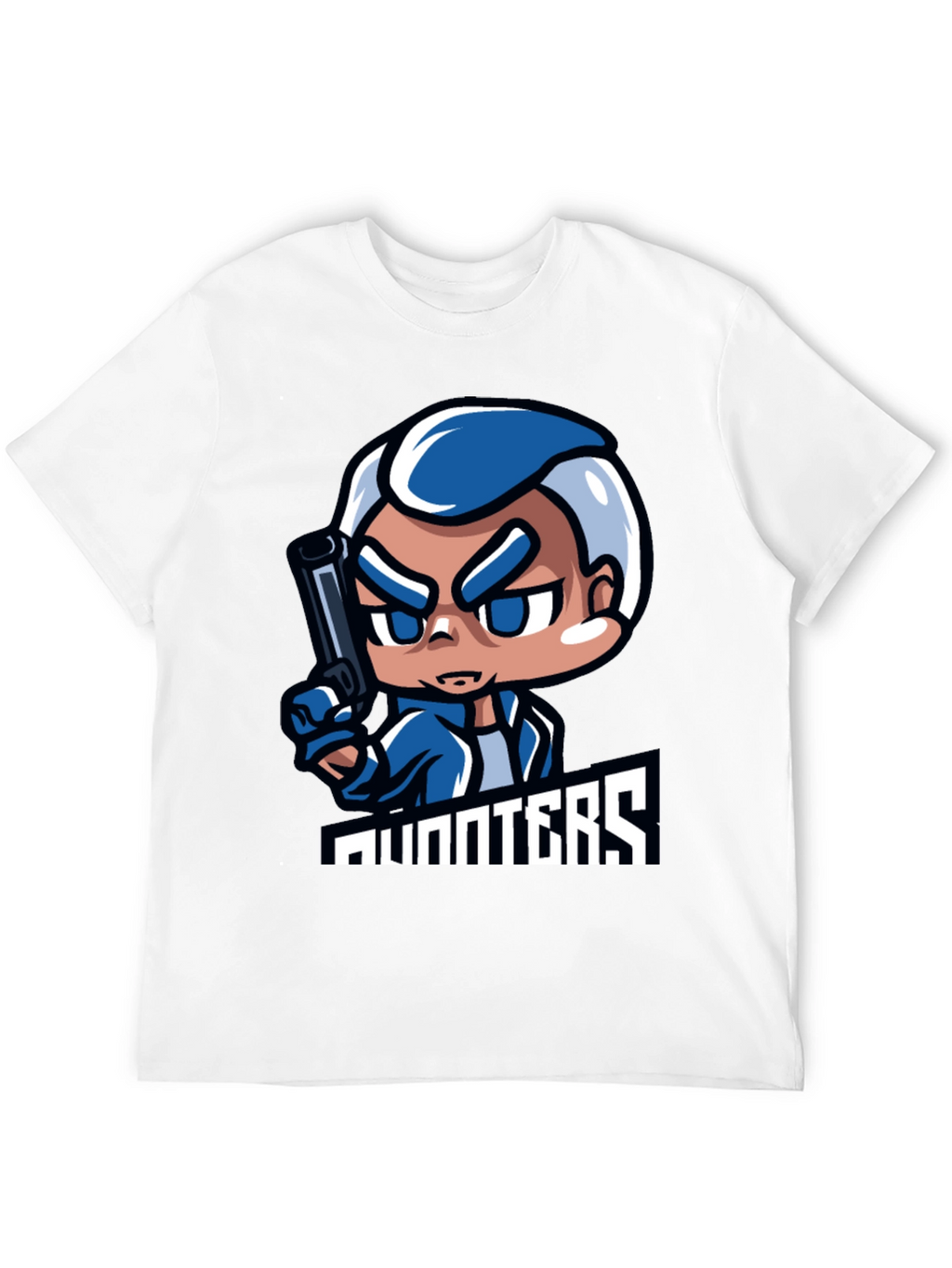 Hunters Cartoon Graphic Black T-Shirt