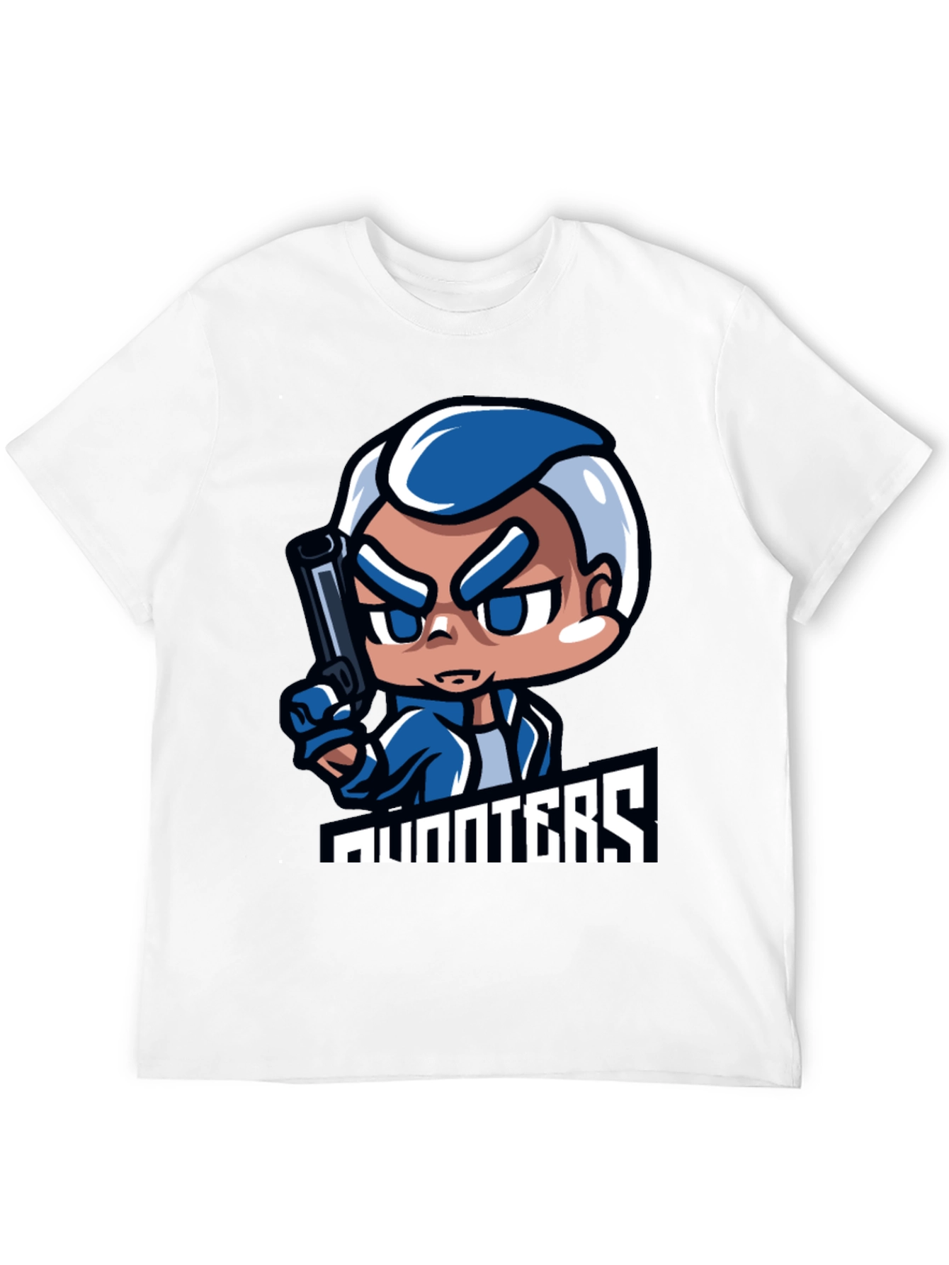 Hunters Cartoon Graphic Black T-Shirt