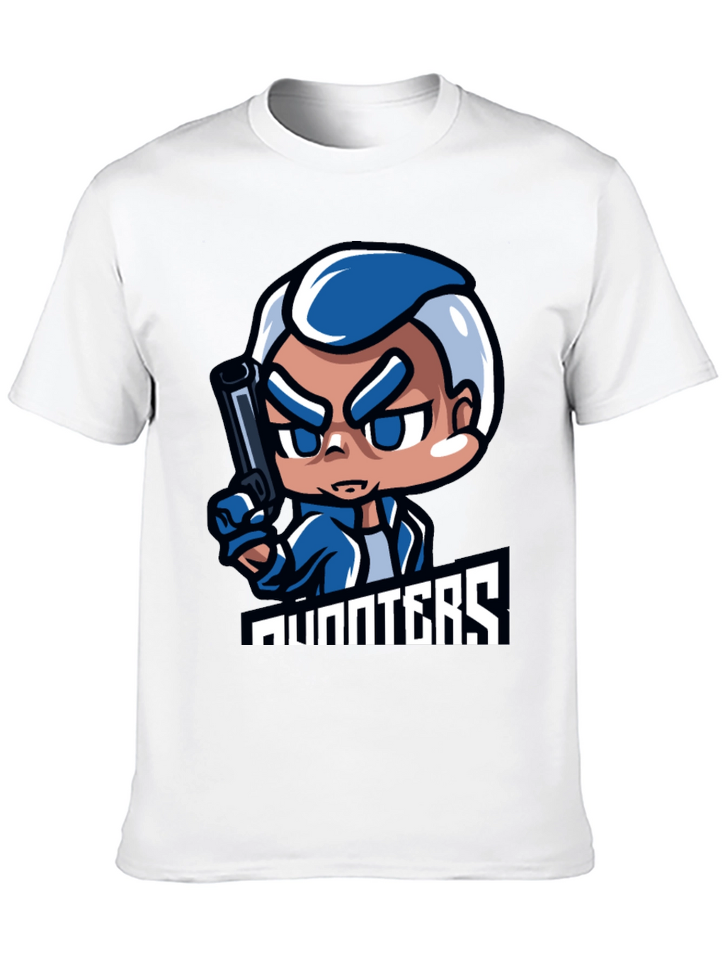 Hunters Cartoon Graphic Black T-Shirt