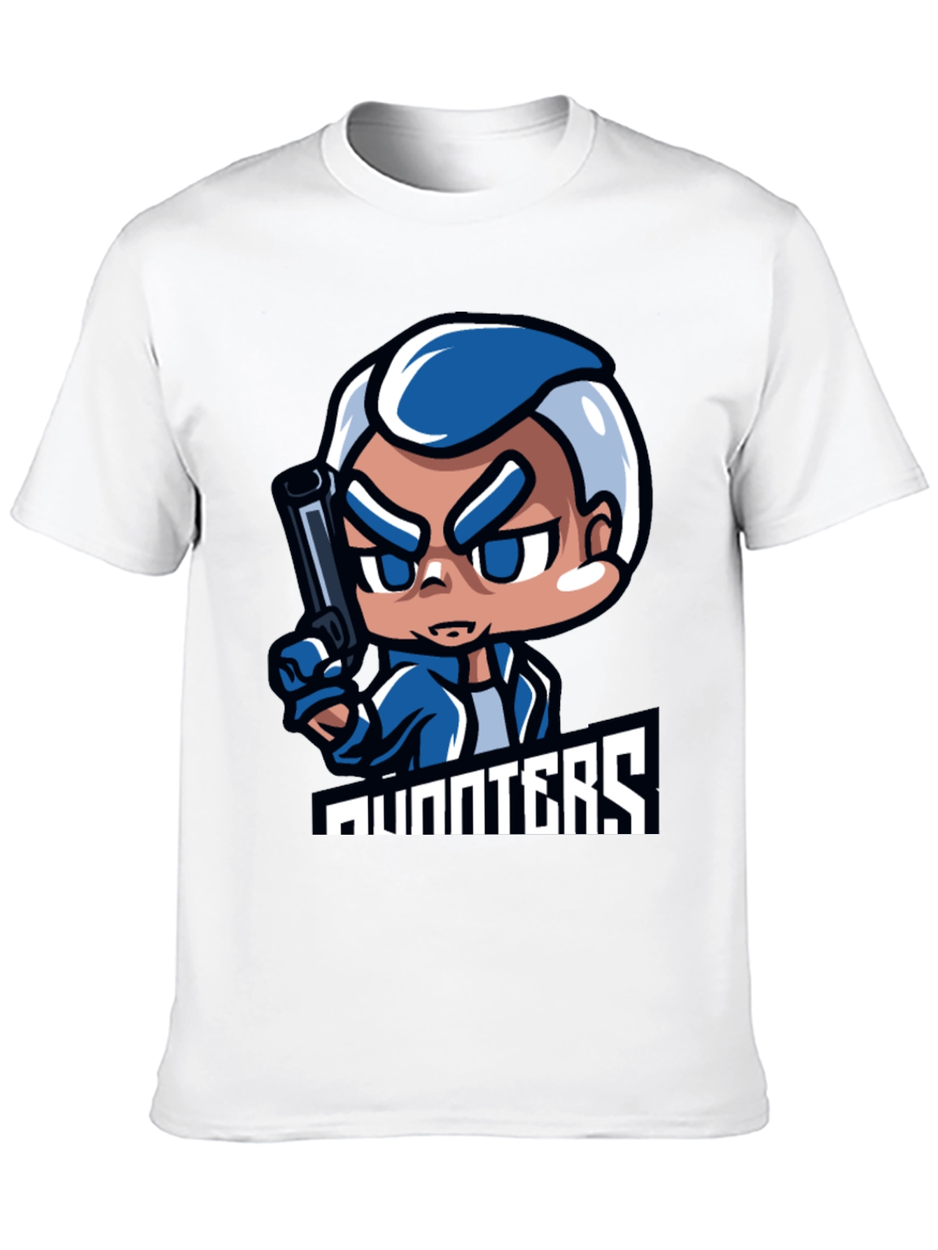 Hunters Cartoon Graphic Black T-Shirt