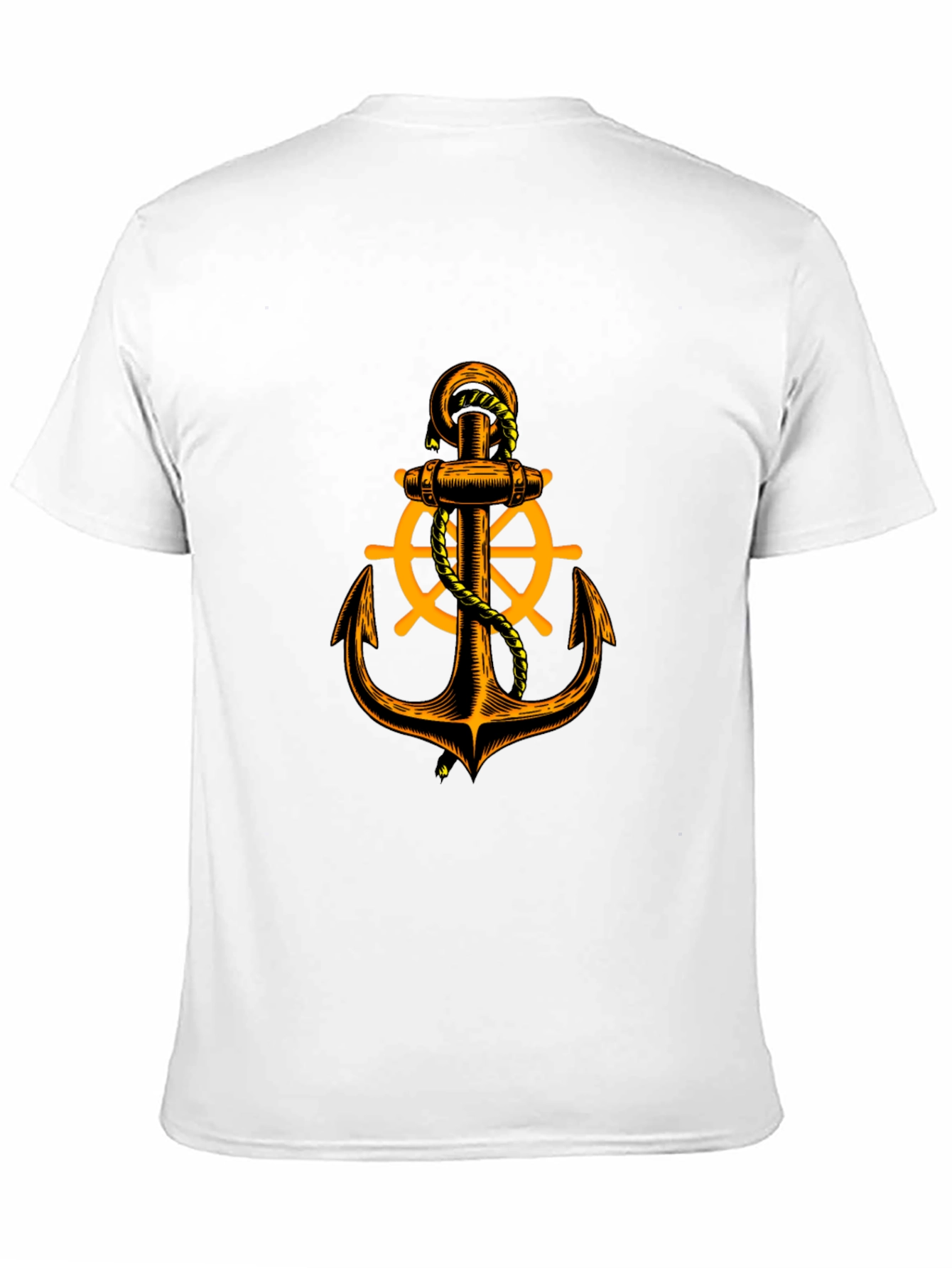 Nautical Anchor Graphic Tee - Black