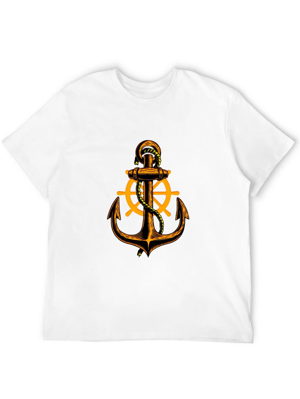 Nautical Anchor Graphic Tee - Black