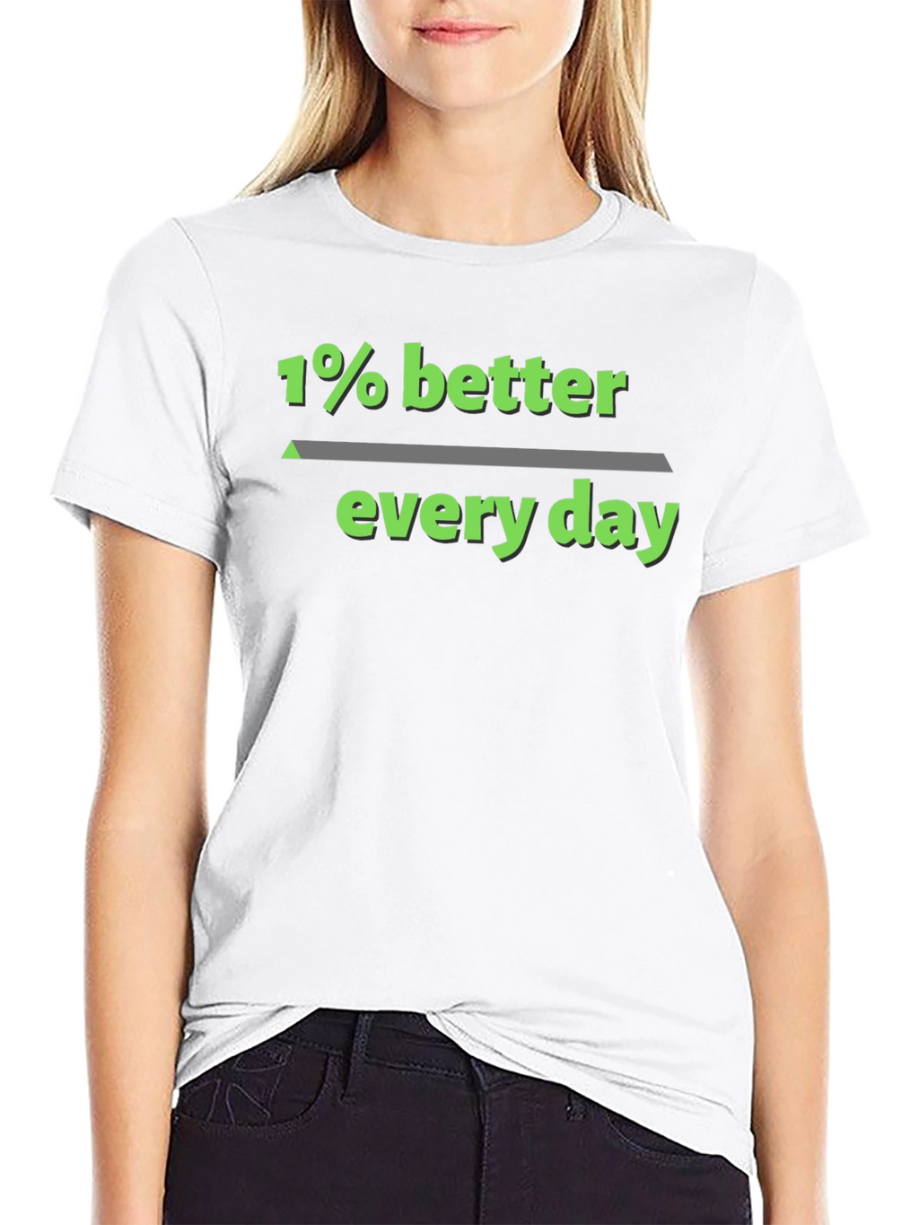 1% Better Every Day Graphic Tee - Black