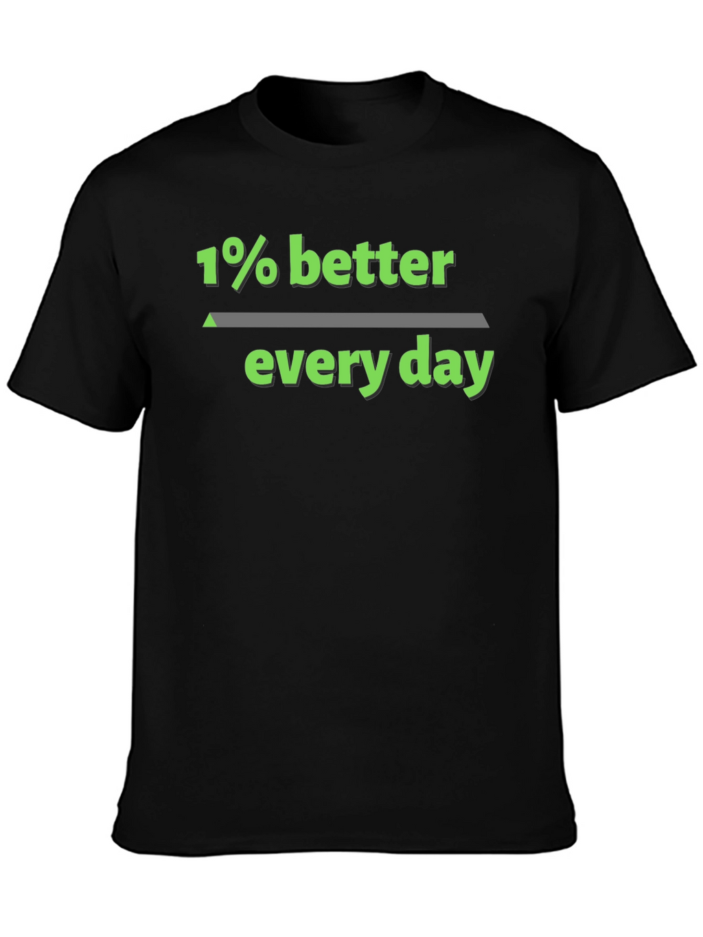1% Better Every Day Graphic Tee - Black