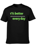 1% Better Every Day Graphic Tee - Black