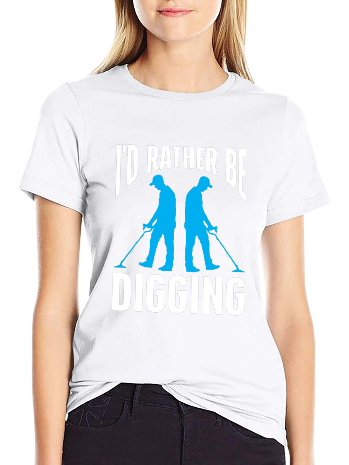 Id Rather Be Digging Black T-Shirt