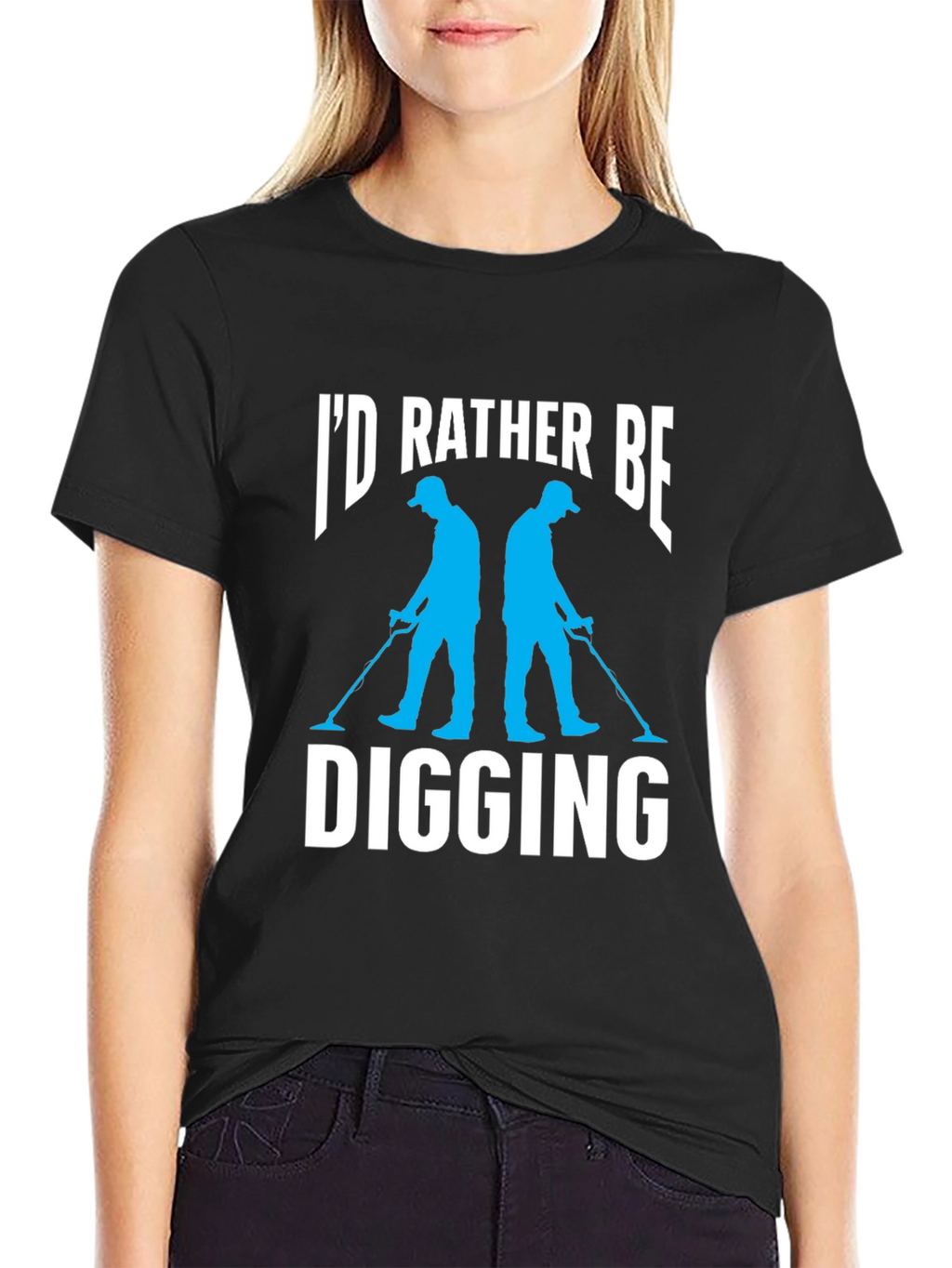 Id Rather Be Digging Black T-Shirt