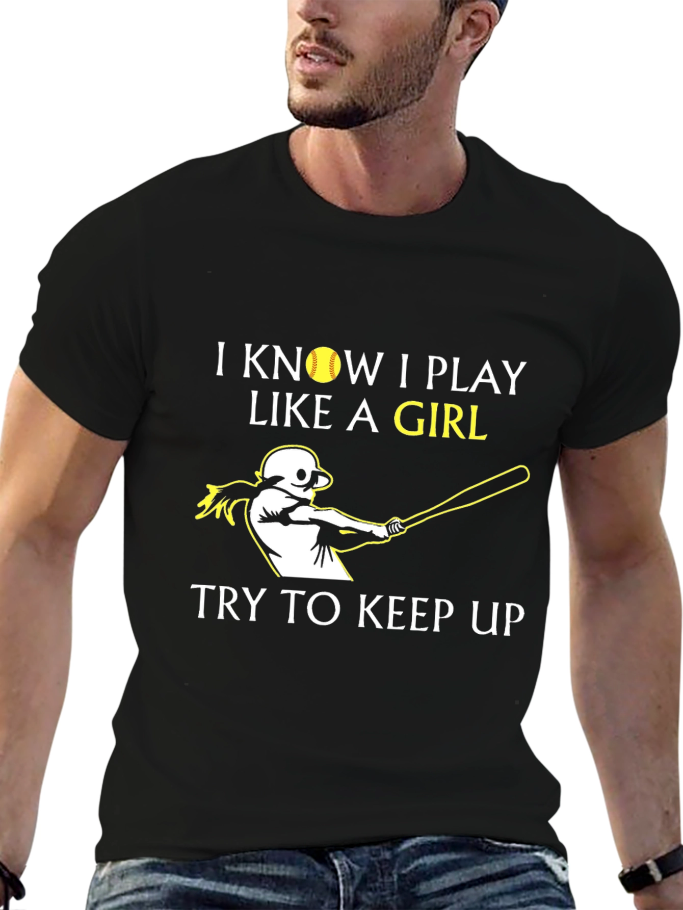 I Know I Play Like a Girl Baseball T-Shirt