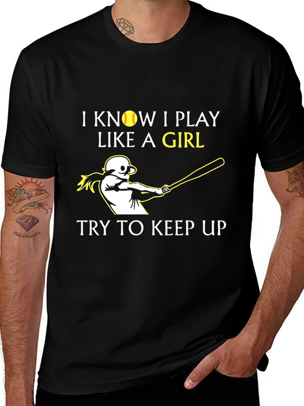 I Know I Play Like a Girl Baseball T-Shirt