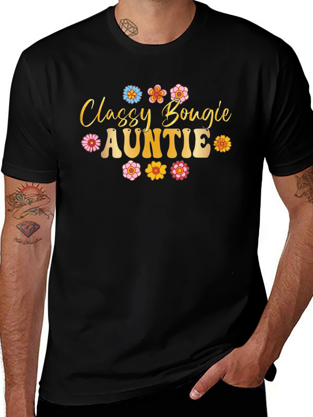 Classy Bougie Auntie Black T-Shirt