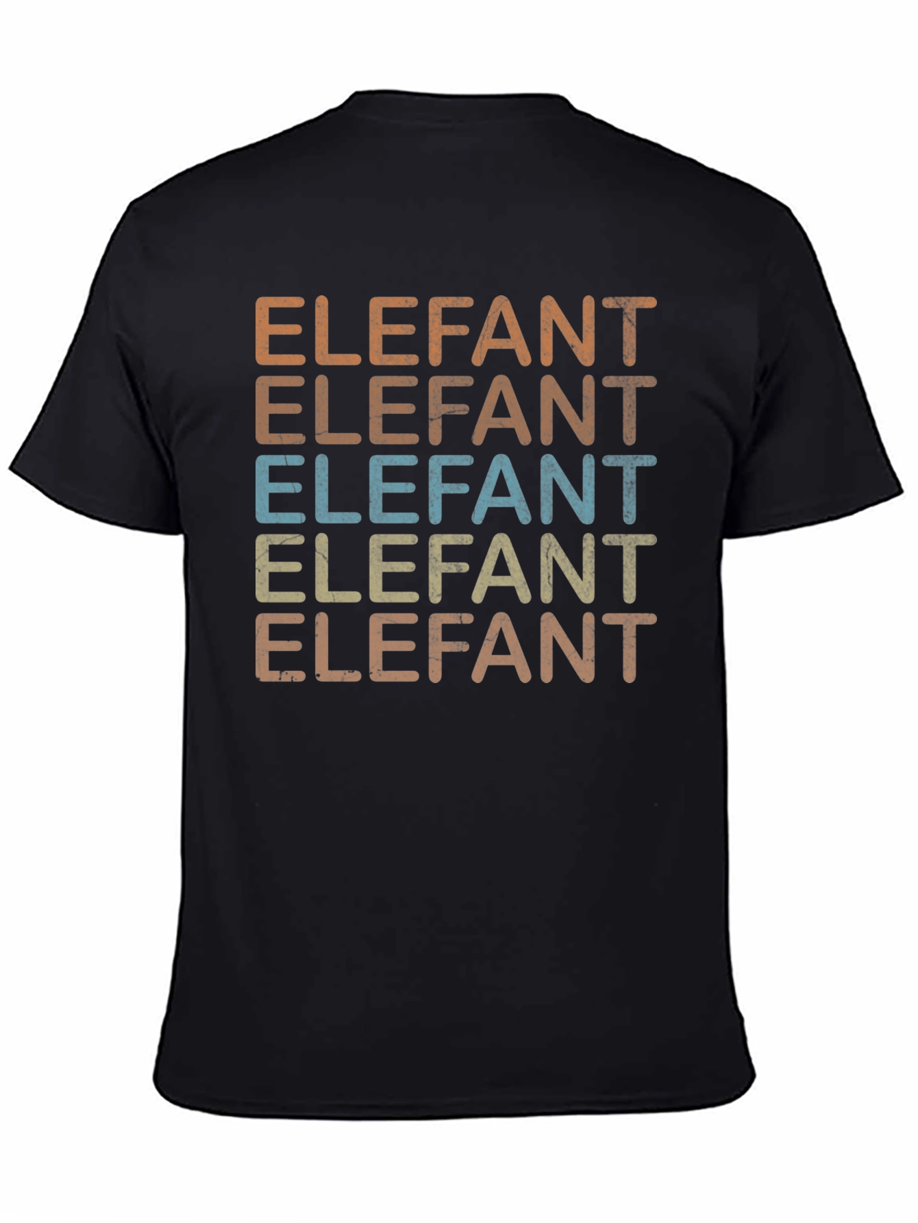 Retro Elefant Tee - Vintage Style Graphic T-Shirt