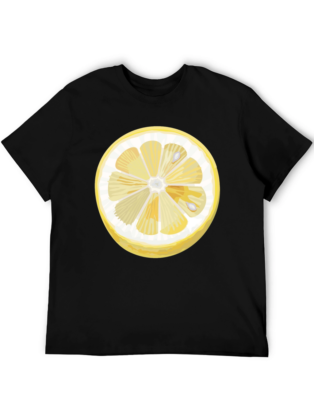 Lemon Slice Graphic Black T-Shirt