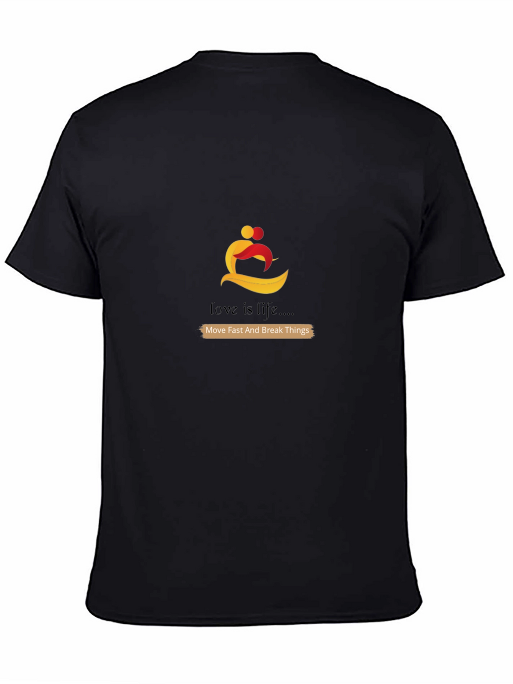Love is Life Graphic Tee - Black Casual T-Shirt