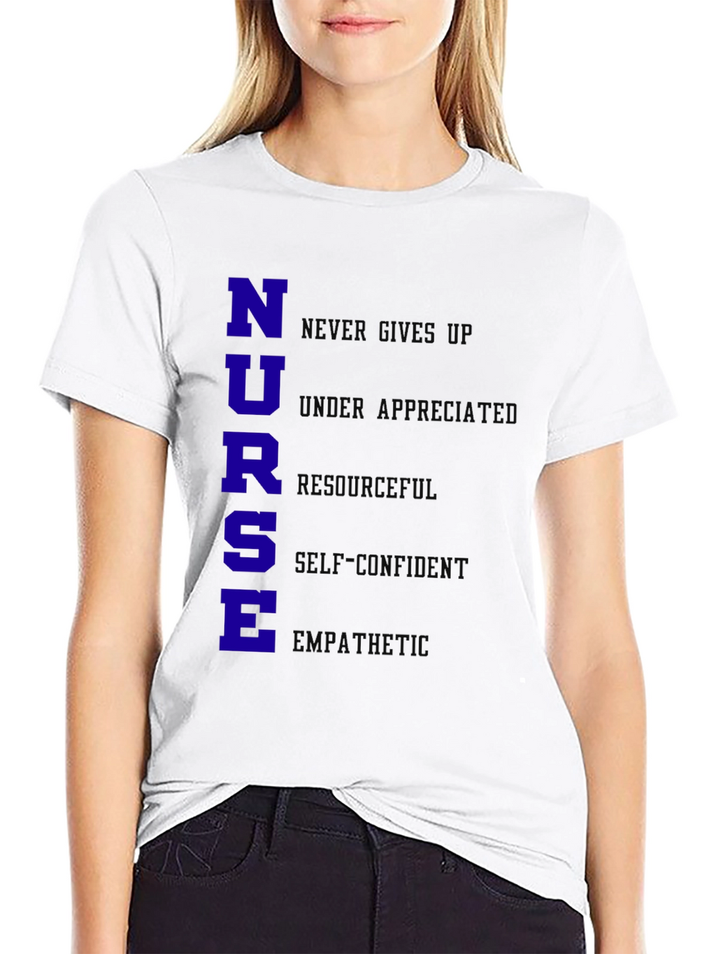 Nurse Qualities T-Shirt - Black Cotton Blend