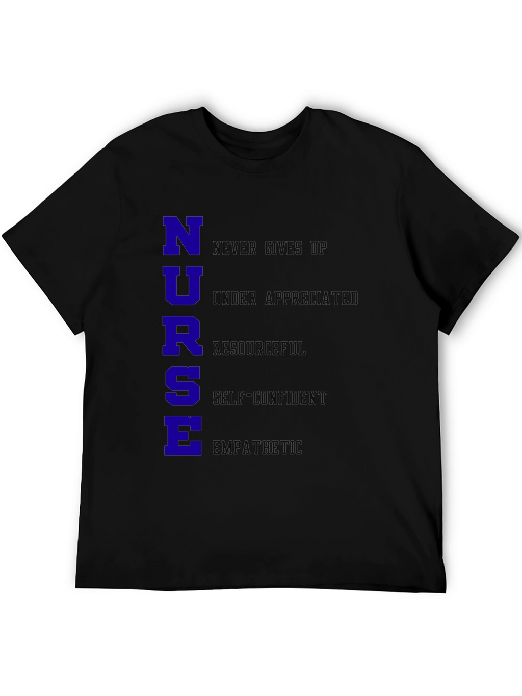 Nurse Qualities T-Shirt - Black Cotton Blend