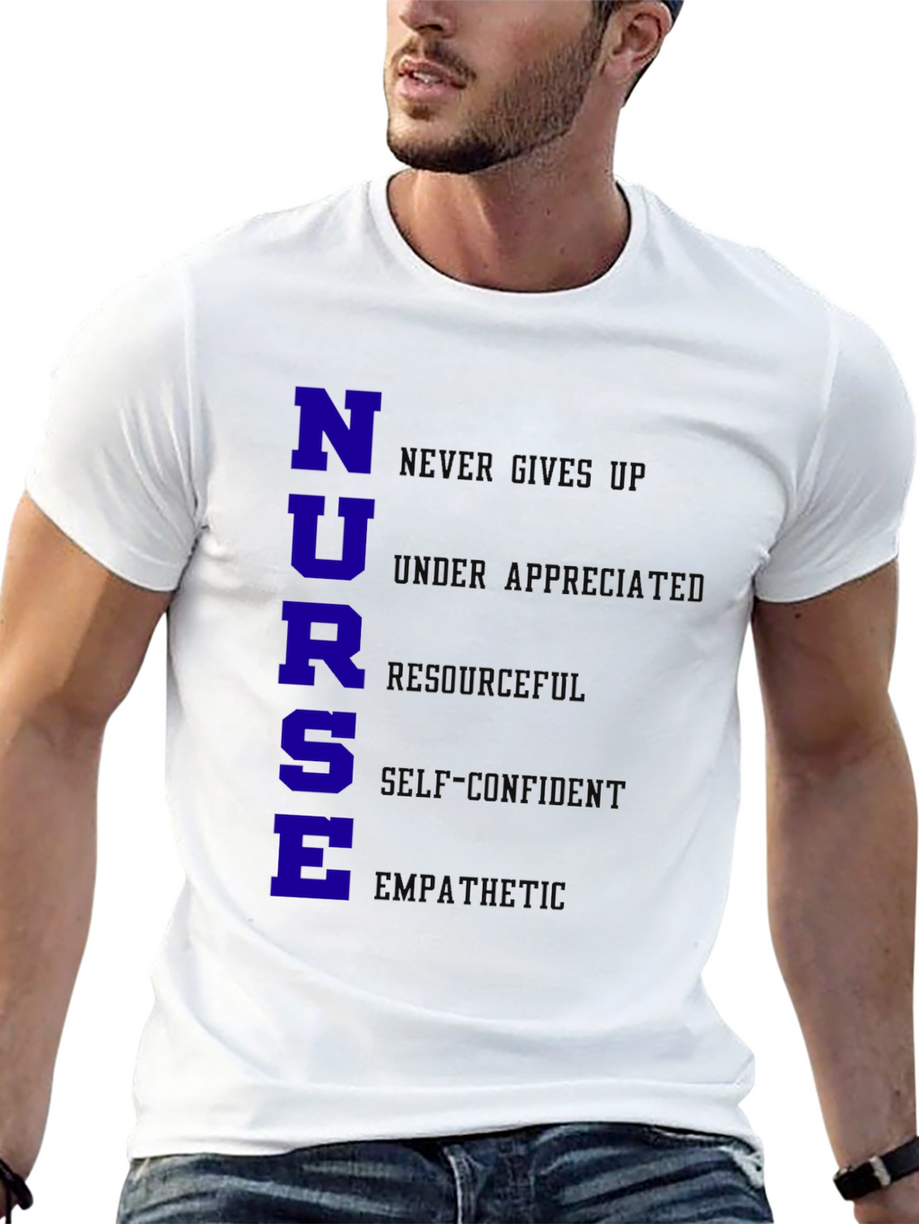 Nurse Qualities T-Shirt - Black Cotton Blend