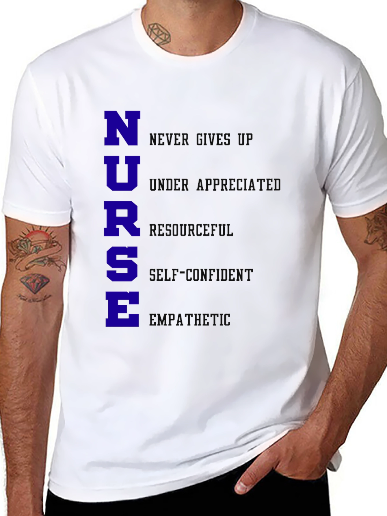Nurse Qualities T-Shirt - Black Cotton Blend