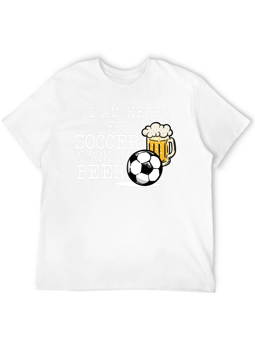 Soccer and Beer T-Shirt - Mens Black Graphic Tee