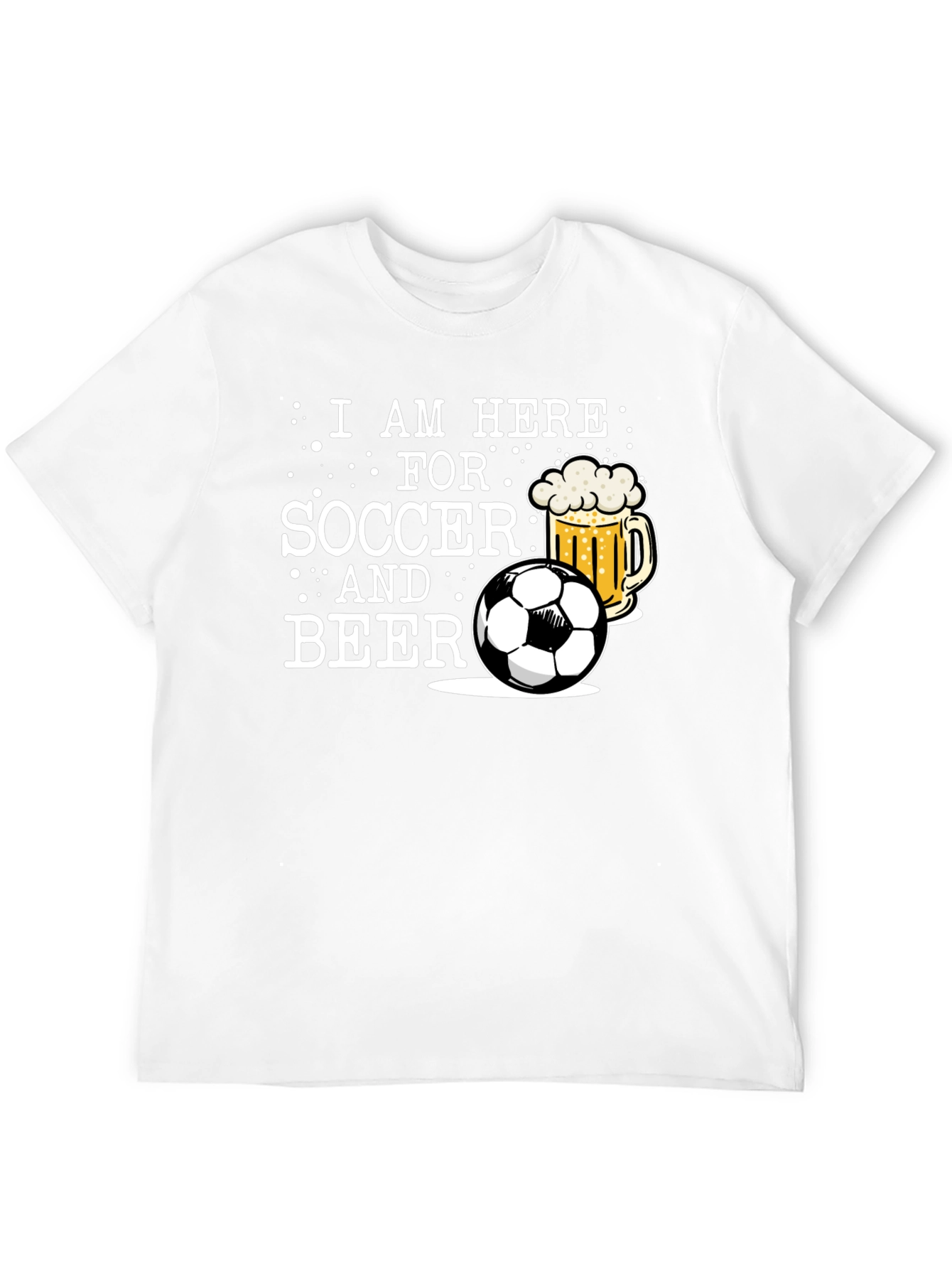 Soccer and Beer T-Shirt - Mens Black Graphic Tee