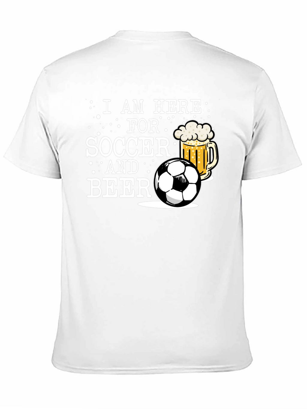 Soccer and Beer T-Shirt - Mens Black Graphic Tee