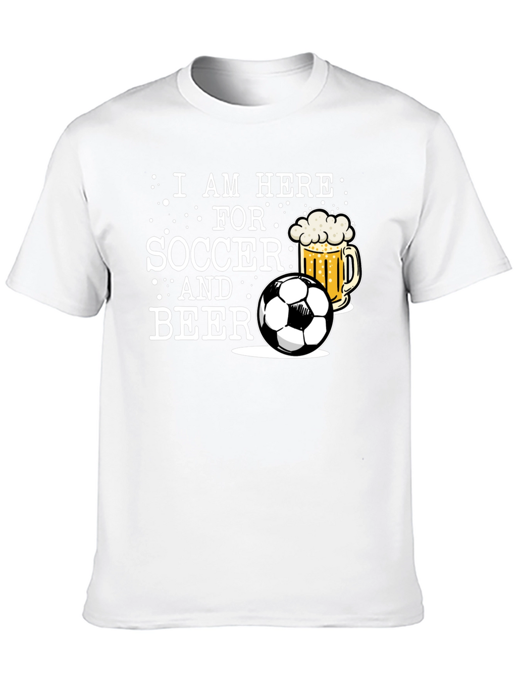 Soccer and Beer T-Shirt - Mens Black Graphic Tee