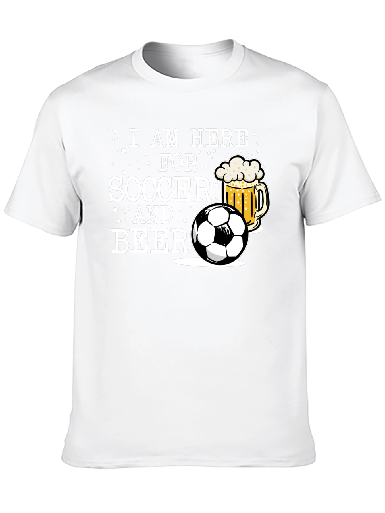 Soccer and Beer T-Shirt - Mens Black Graphic Tee