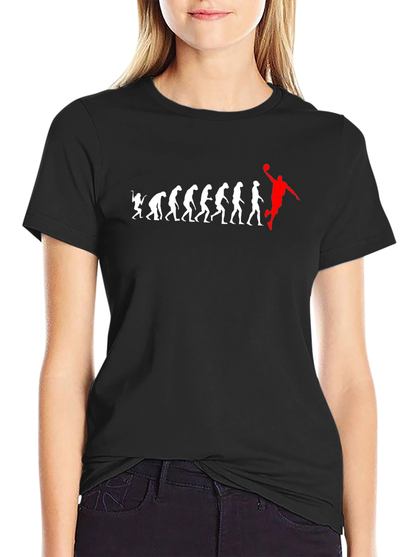 Basketball Evolution Graphic T-Shirt - Black